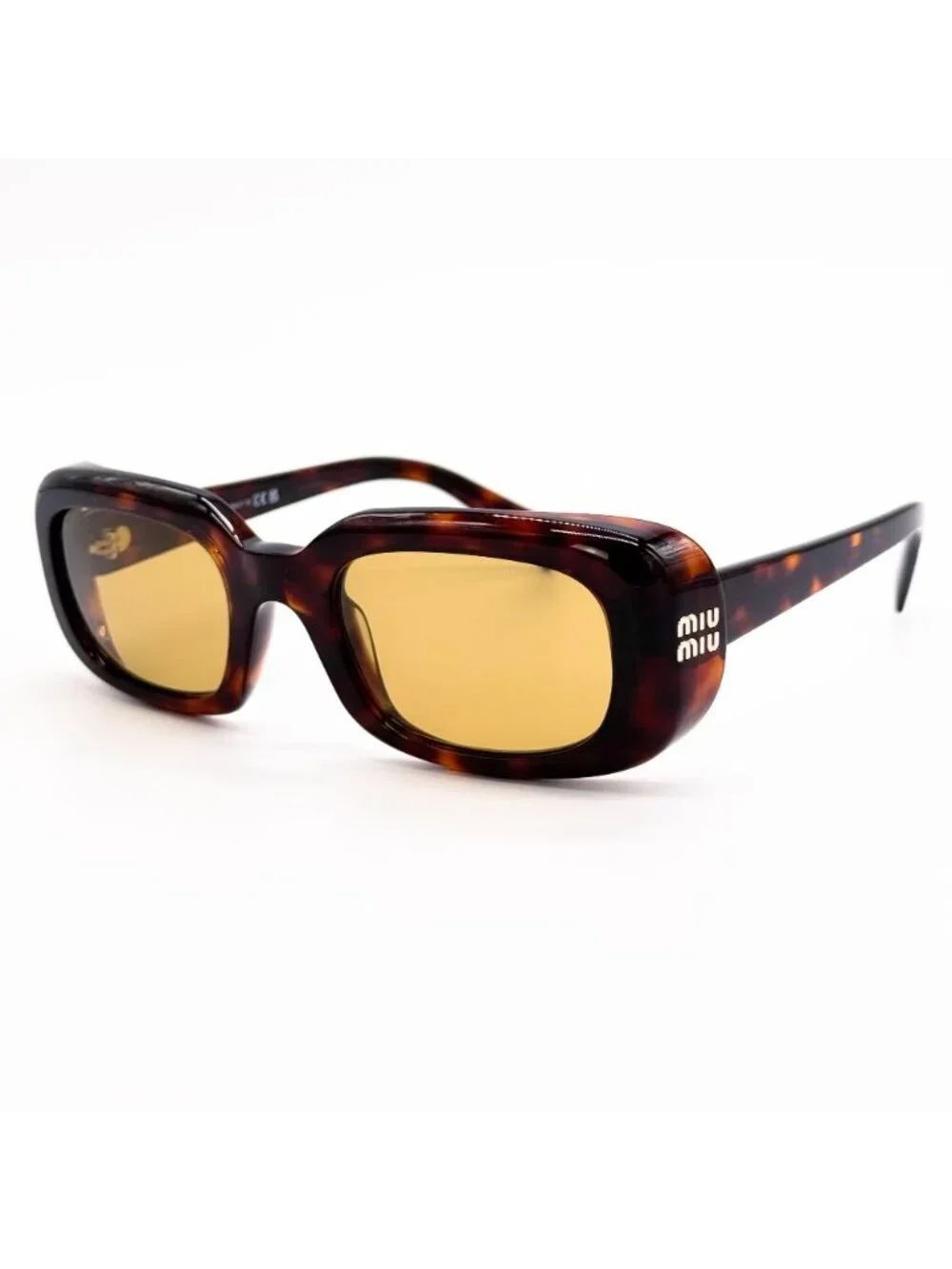 New Miu Miu MUB13S 27L10Y Havana Yellow Women Sunglasses SMU B13